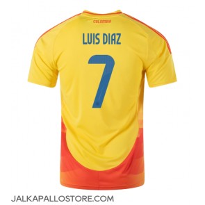 Kolumbia Luis Diaz #7 Kotipaita Copa America 2024 Lyhythihainen